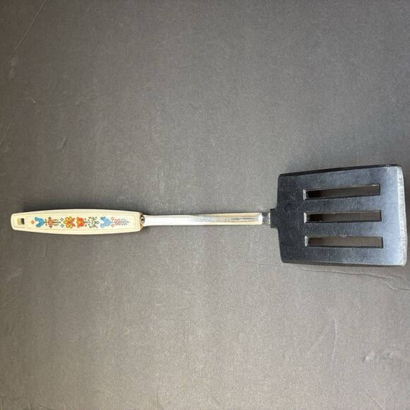 VtG Floral Friendship Slotted Spatula Turner 13" Retro Kitchen Utensil Rare - Picture 2 of 10